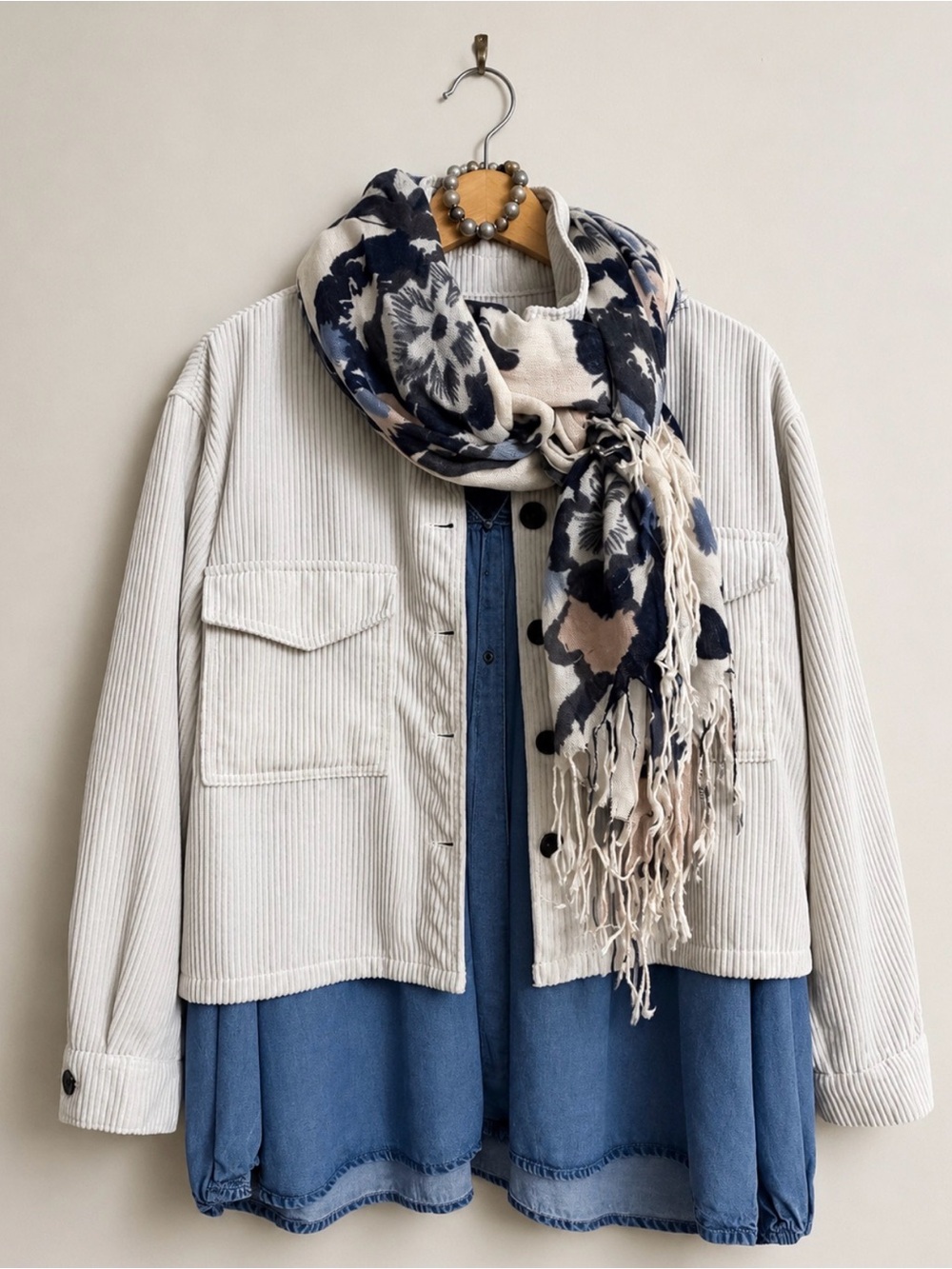 4 Piece Bundle: Lightweight Jacket | GAP Top | Coordinating Scarf & Bracelet